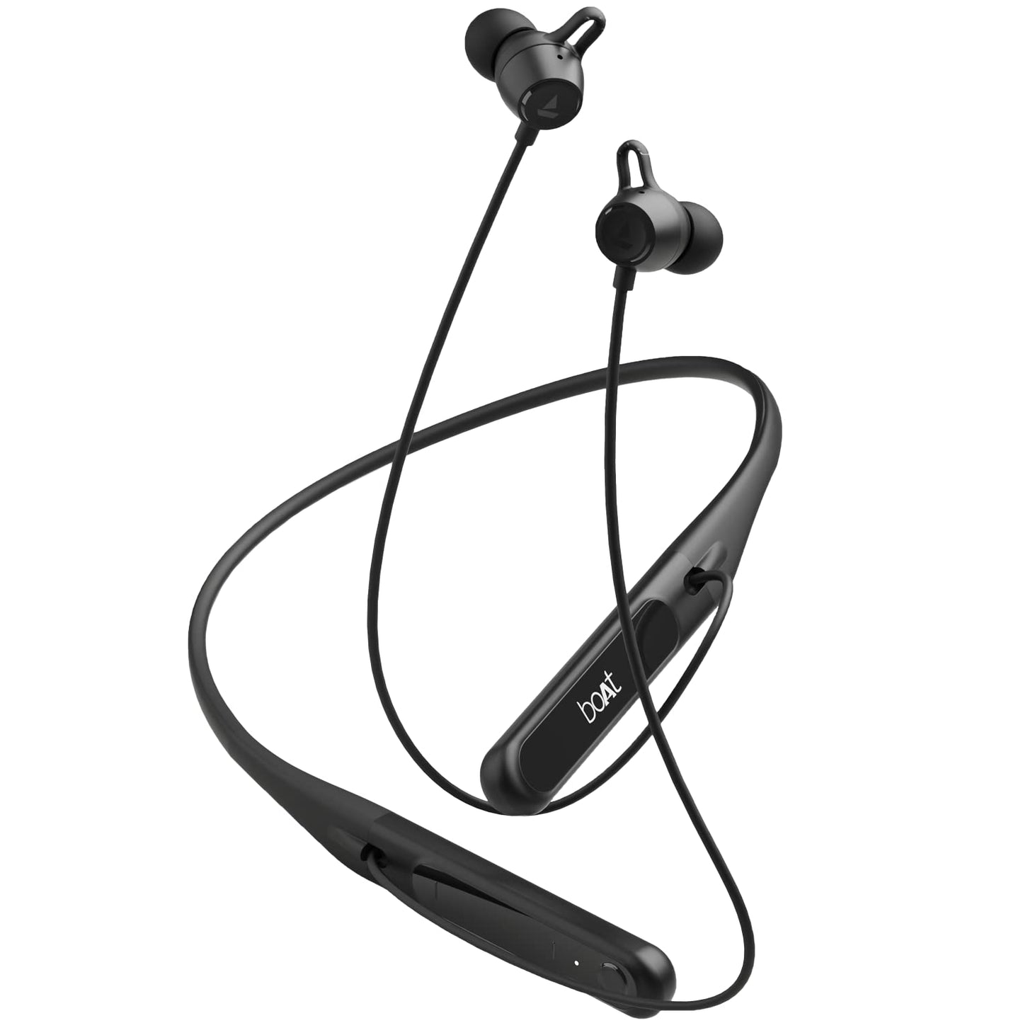 Boat Rockerz 255 Pro+, 60HRS Battery, Fast Charge, IPX7, Dual Pairing, Low Latency, Magnetic Earbuds, Bluetooth Neckband, Wireless with Mic Earphones (Active Black)