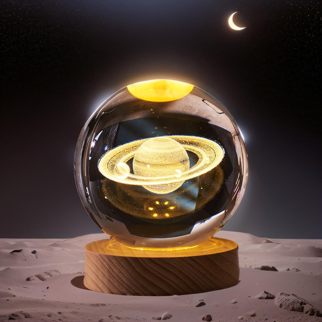 Oblivion Crystal Ball Night Light | 3D Crystal Ball Night Lamp | USB Table Night Lamp for Bedroom, Night Light for Bedroom | Special Unique Gift Items for Women Men Friends (mahadev,1pc)