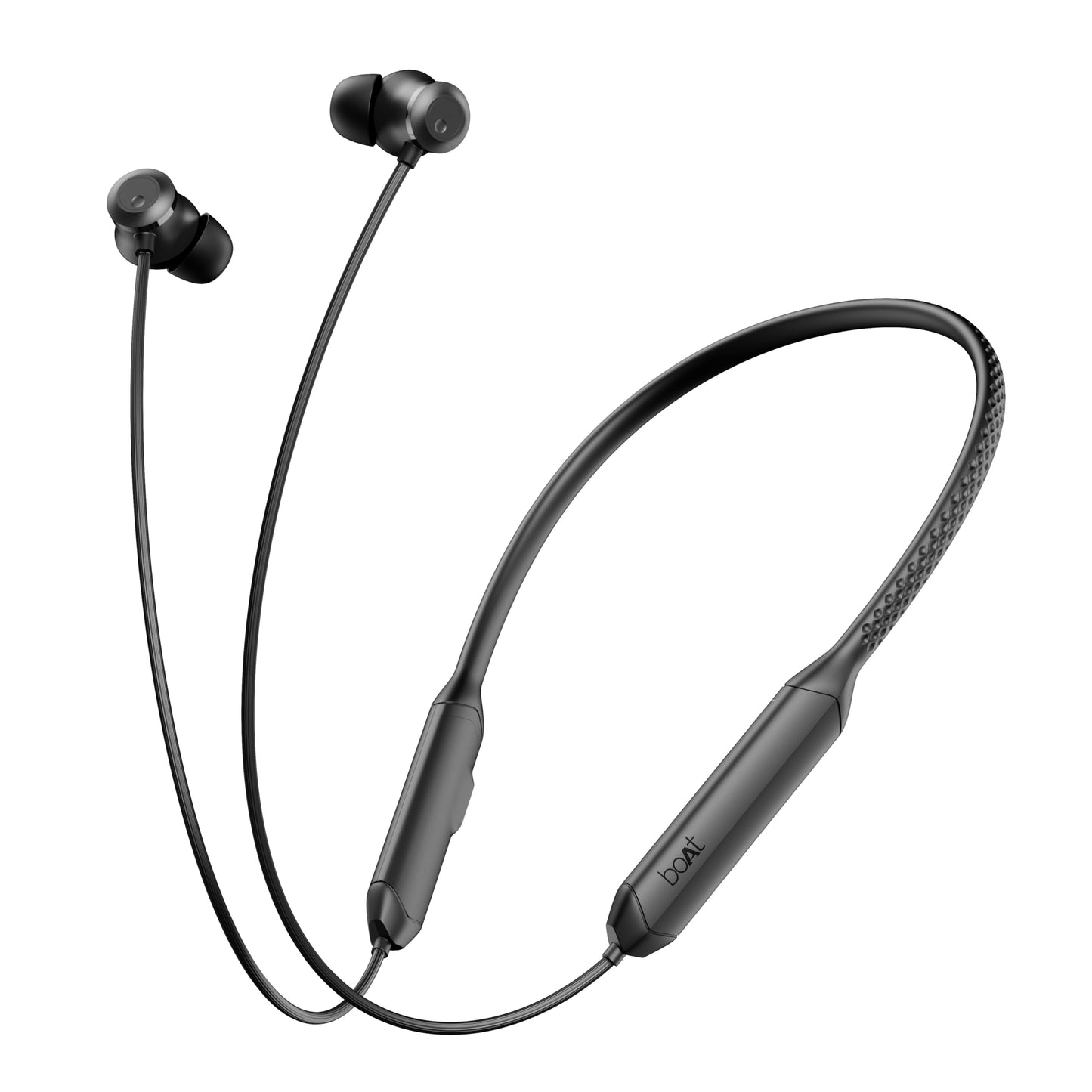 Boat Rockerz 255 Pro+, 60HRS Battery, Fast Charge, IPX7, Dual Pairing, Low Latency, Magnetic Earbuds, Bluetooth Neckband, Wireless with Mic Earphones (Active Black)
