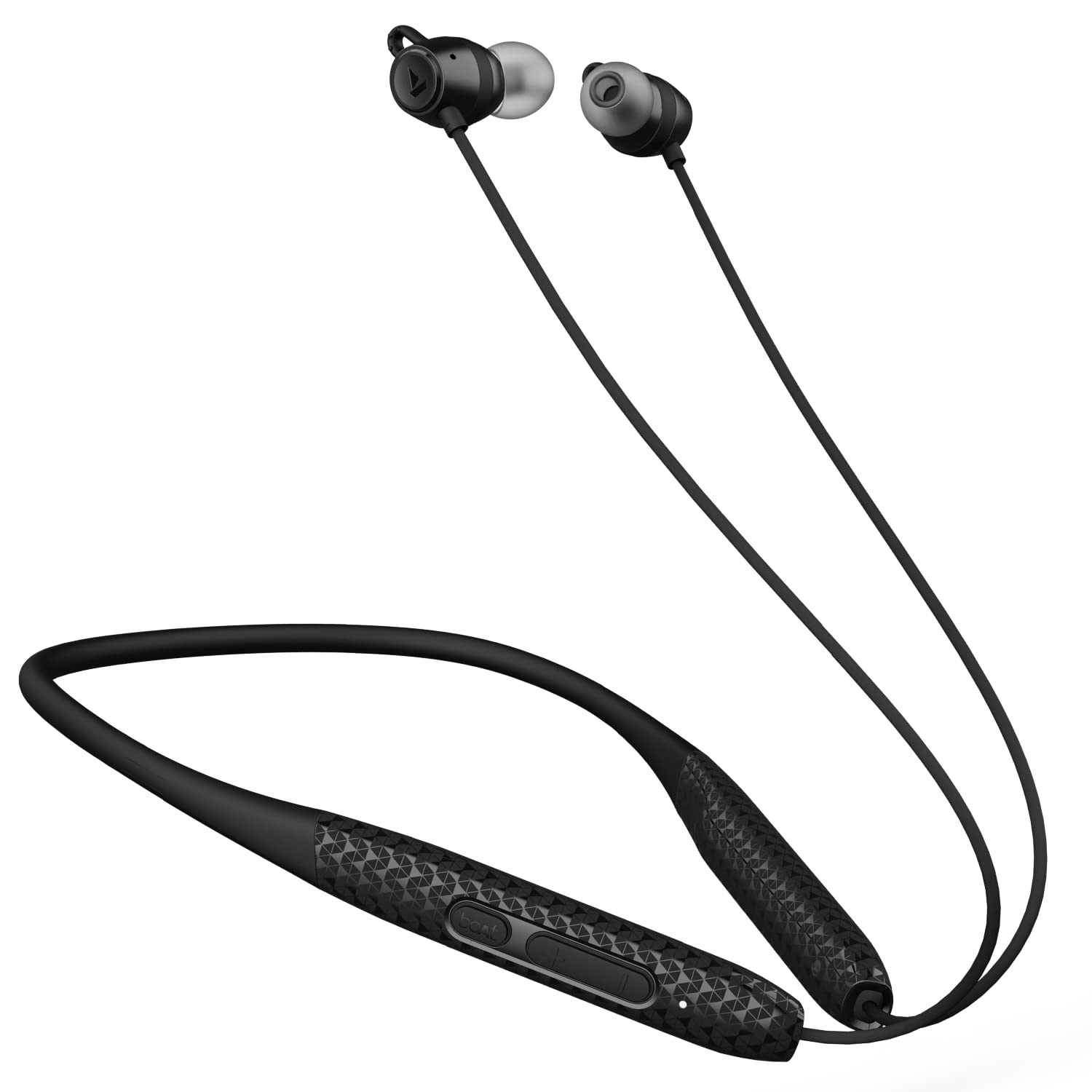 Boat Rockerz 255 Pro+, 60HRS Battery, Fast Charge, IPX7, Dual Pairing, Low Latency, Magnetic Earbuds, Bluetooth Neckband, Wireless with Mic Earphones (Active Black)