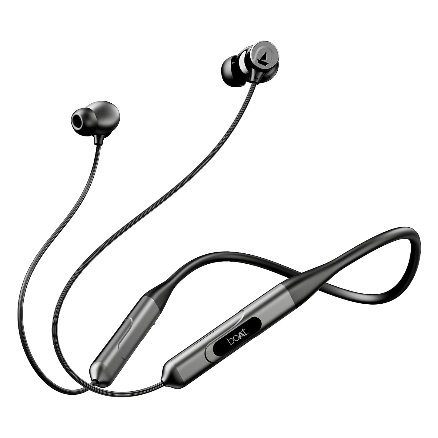 Boat Rockerz 255 Pro+, 60HRS Battery, Fast Charge, IPX7, Dual Pairing, Low Latency, Magnetic Earbuds, Bluetooth Neckband, Wireless with Mic Earphones (Active Black)