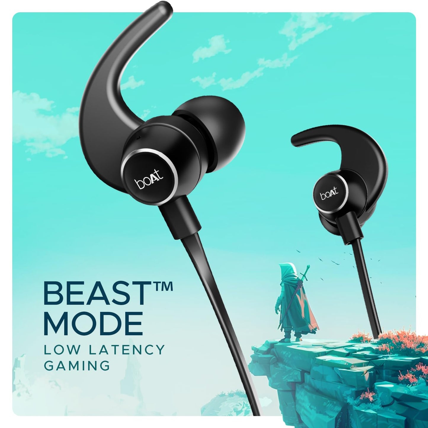 Boat Rockerz 255 Pro+, 60HRS Battery, Fast Charge, IPX7, Dual Pairing, Low Latency, Magnetic Earbuds, Bluetooth Neckband, Wireless with Mic Earphones (Active Black)