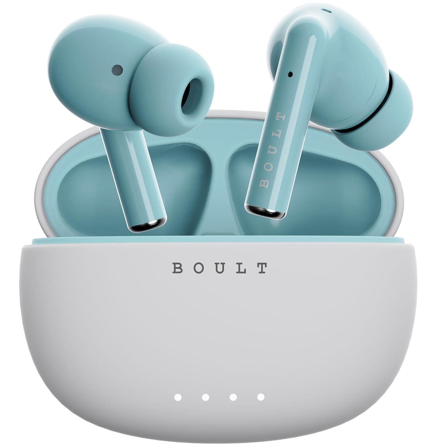 Boult Audio W20 Truly Wireless in Ear Earbuds with 40H Playtime, Zen™ ENC Mic, 45ms Low Latency, 13mm Bass Drivers, Type-C Fast Charging, Made in India, Touch Control, IPX5 ear buds TWS (Glacier Blue)