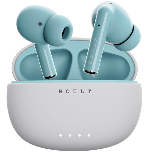 Boult Audio W20 Truly Wireless in Ear Earbuds with 40H Playtime, Zen™ ENC Mic, 45ms Low Latency, 13mm Bass Drivers, Type-C Fast Charging, Made in India, Touch Control, IPX5 ear buds TWS (Glacier Blue)